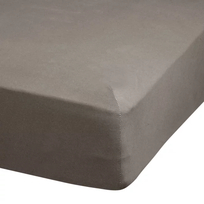 Prześcieradło jersey z gumką 220x200 cm z bawełny kolor grafitowy 140 g/m2 ADELA
