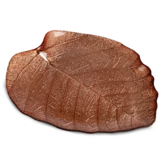 Patera EMMA ze szkła artystycznego w kształcie liścia
