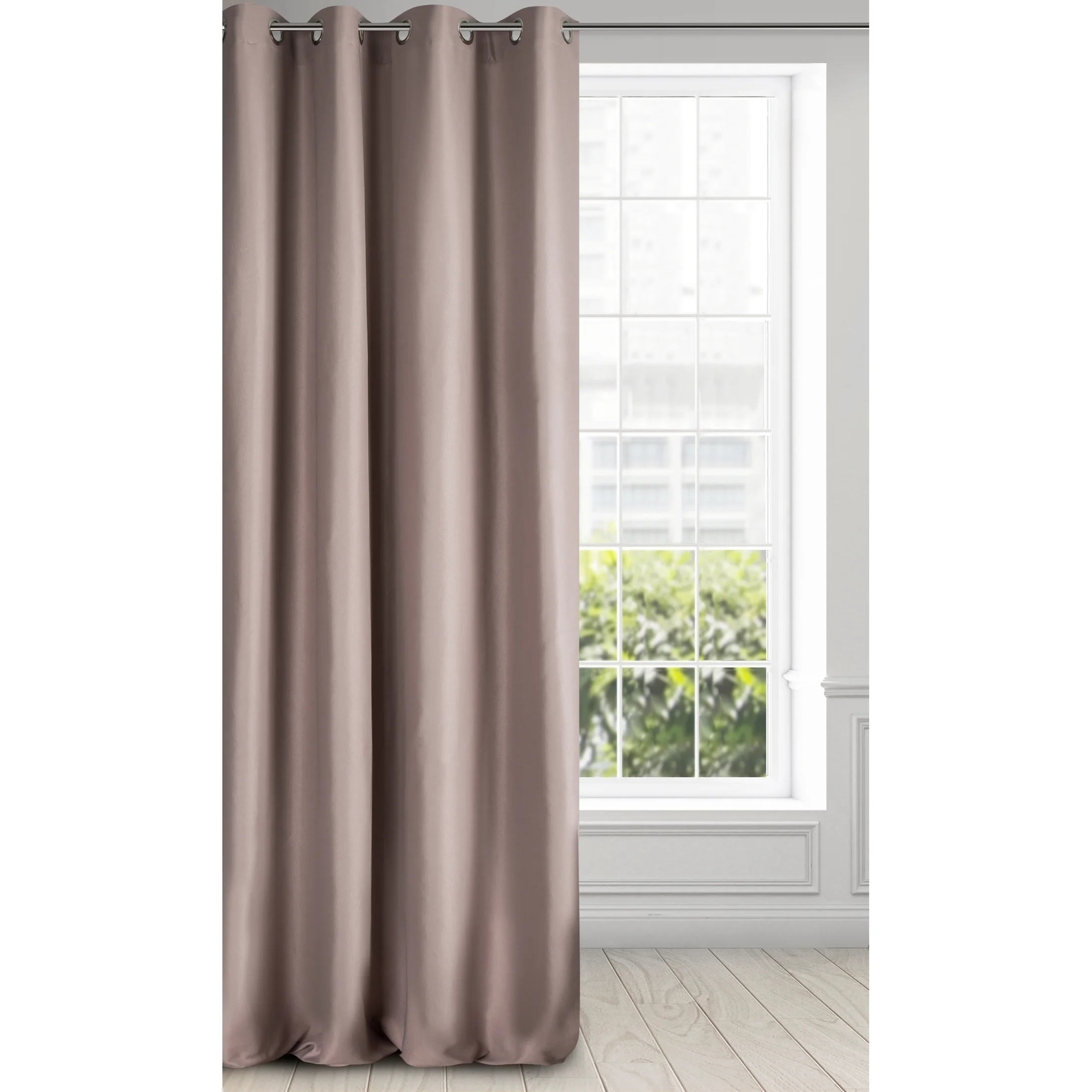 Zasłona pudrowo różowa z błyszczącym splotem 140x250 cm przelotka - ESSME