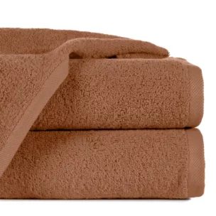 Ręcznik kąpielowy 50x90 cm bawełniany kolor brązowy 500 g/m2 GŁADKI 2