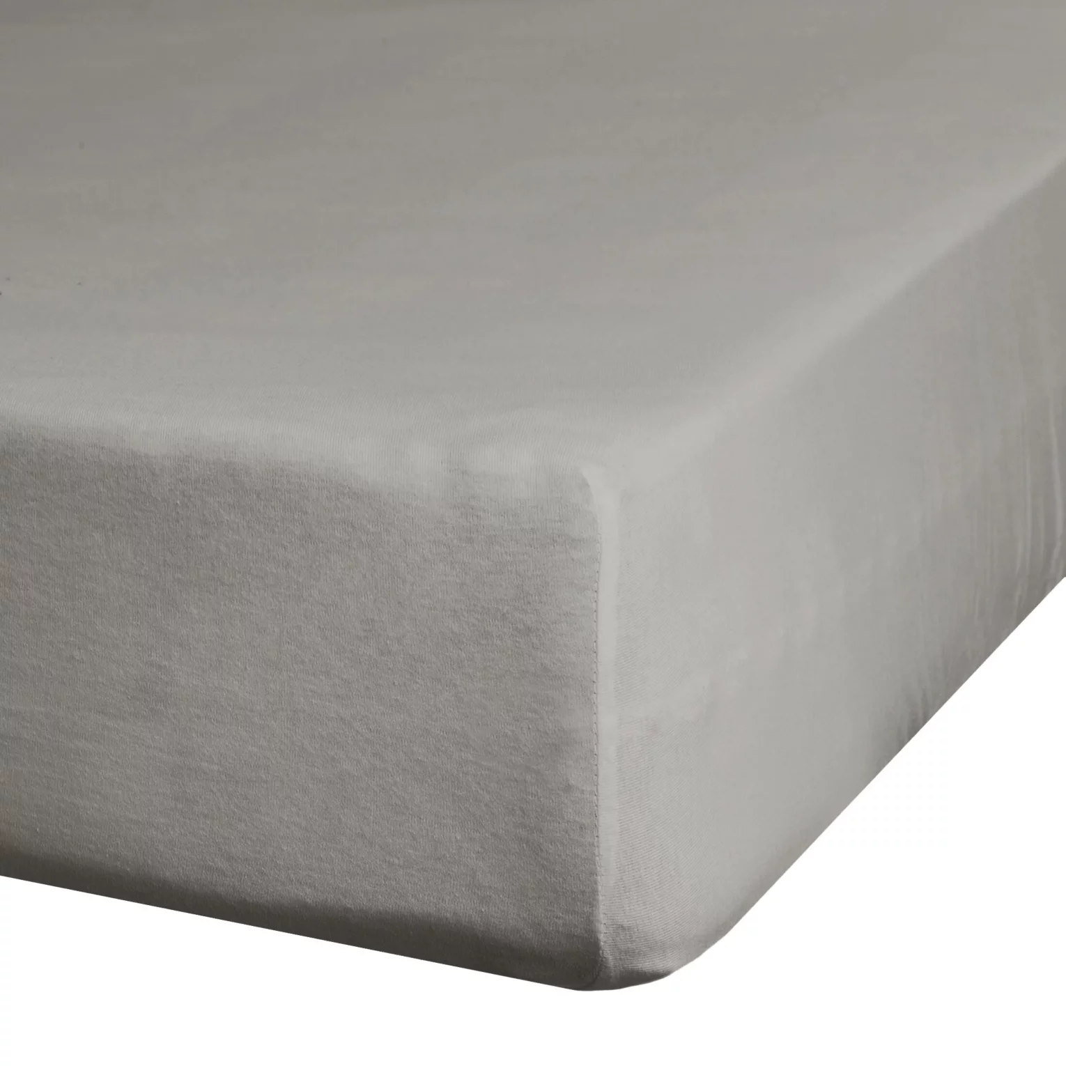 Prześcieradło jersey z gumką 160x200 cm z bawełny kolor srebrny 190 g/m2 Eurofirany Premium