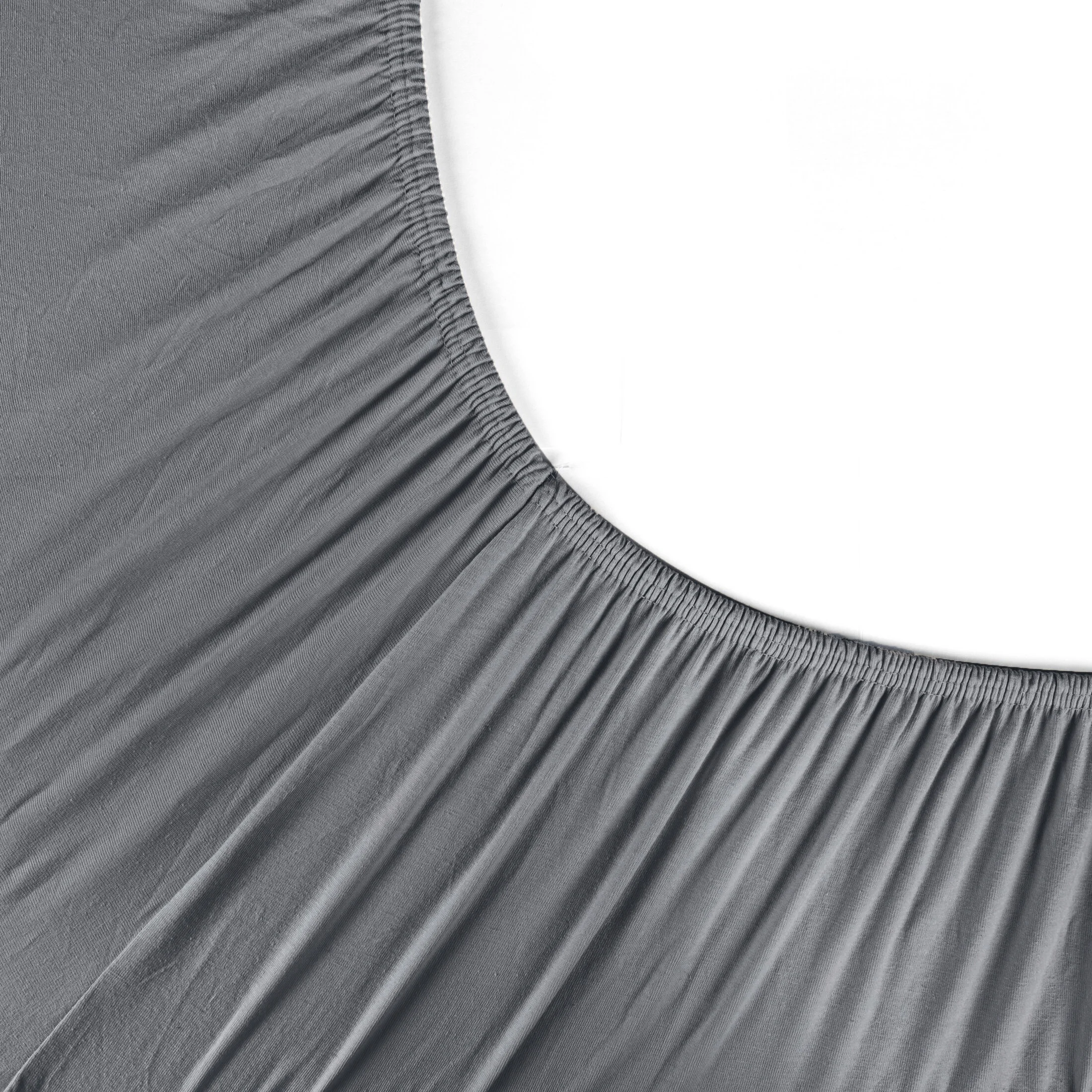 Prześcieradło jersey z gumką 90x200 cm z bawełny kolor stalowy 190 g/m2 Eurofirany Premium