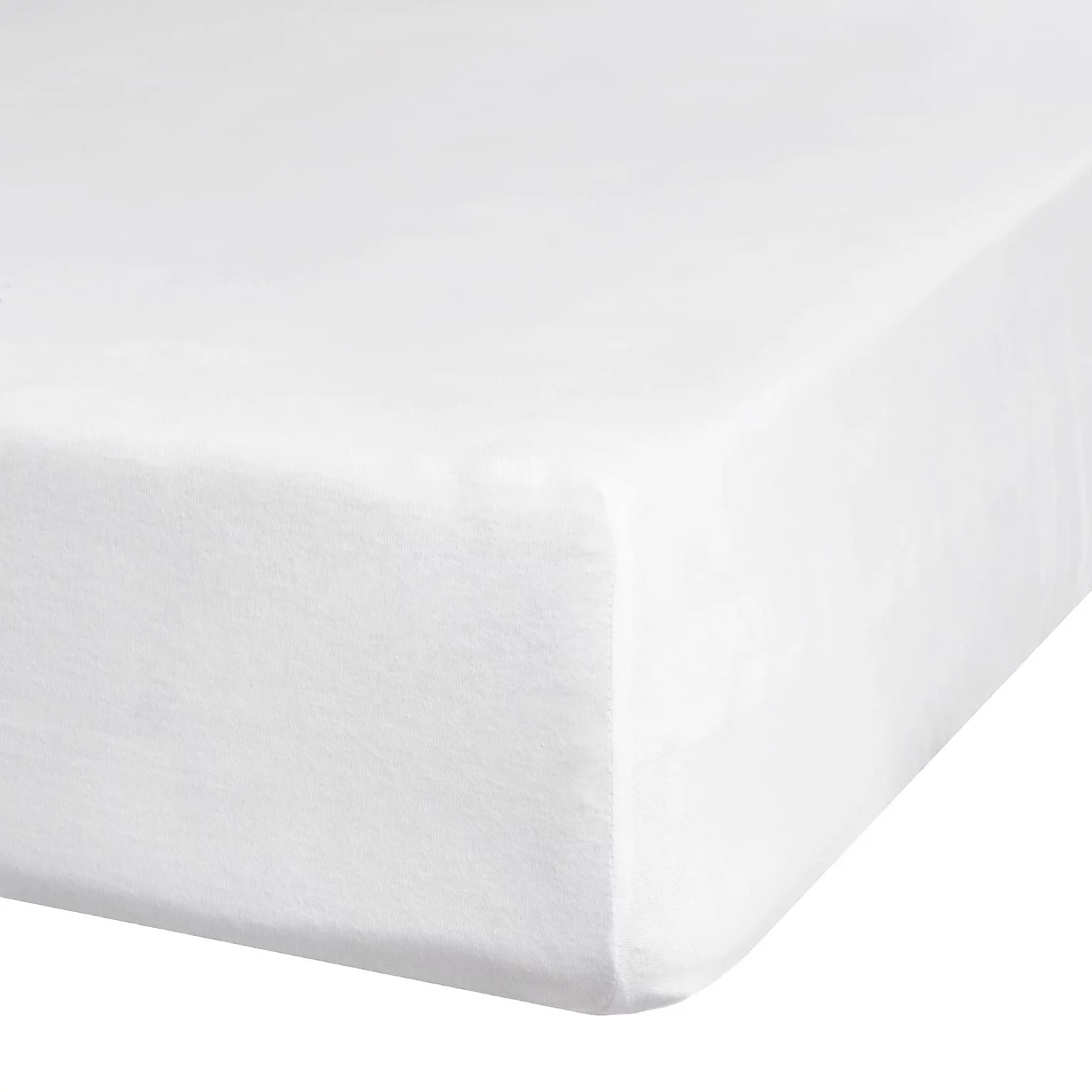 Prześcieradło jersey z gumką 180x200 cm z bawełny kolor biały 190 g/m2 Eurofirany Premium