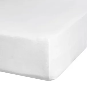 Prześcieradło jersey z gumką 180x200 cm z bawełny kolor biały 190 g/m2 Eurofirany Premium