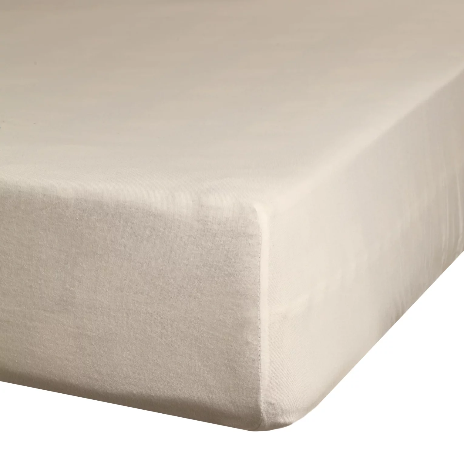 Prześcieradło jersey z gumką 180x200 cm z bawełny kolor beżowy 190 g/m2 Eurofirany Premium
