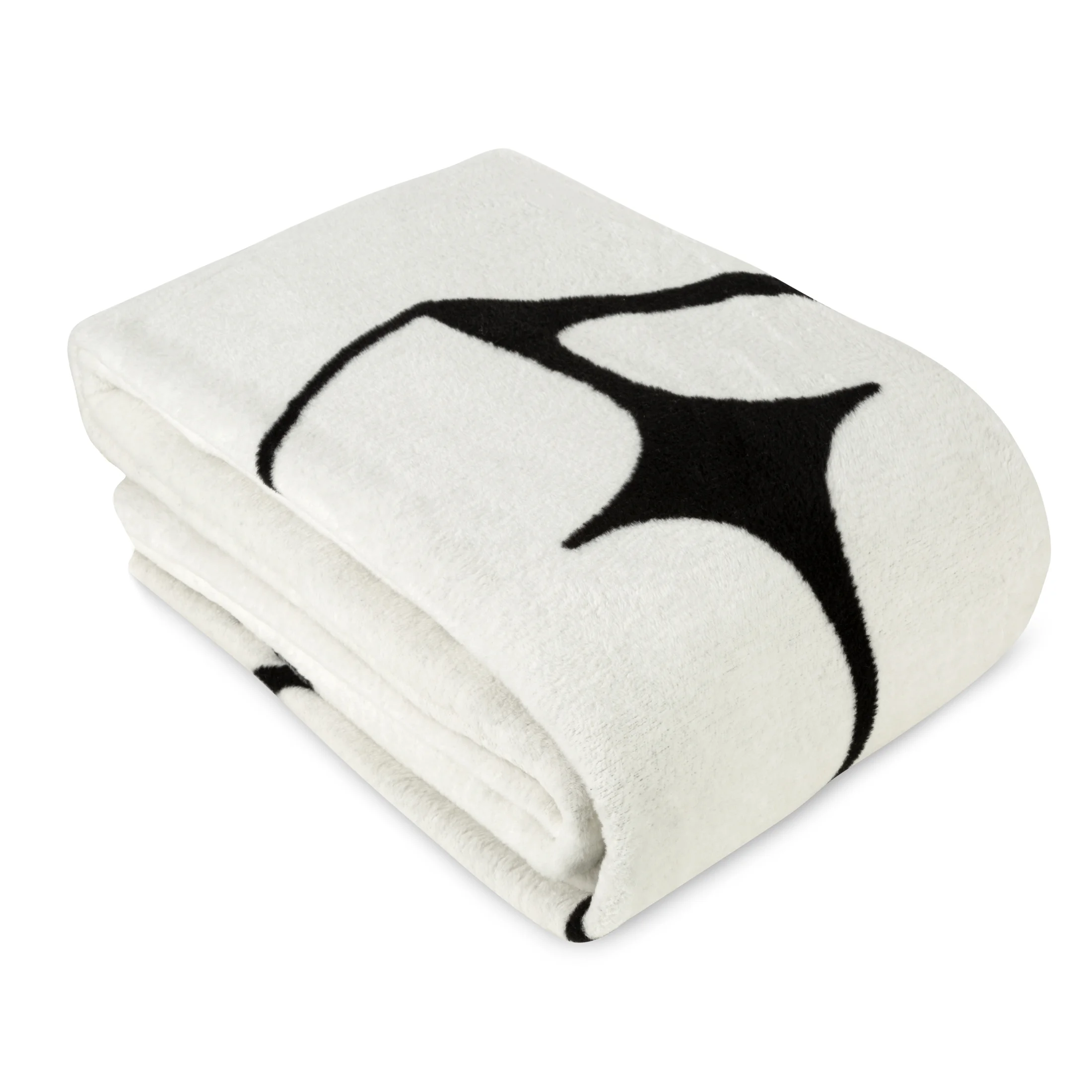 EVA MINGE Miękki dwustronny koc SILK 6 akrylowo-bawełniany z logo