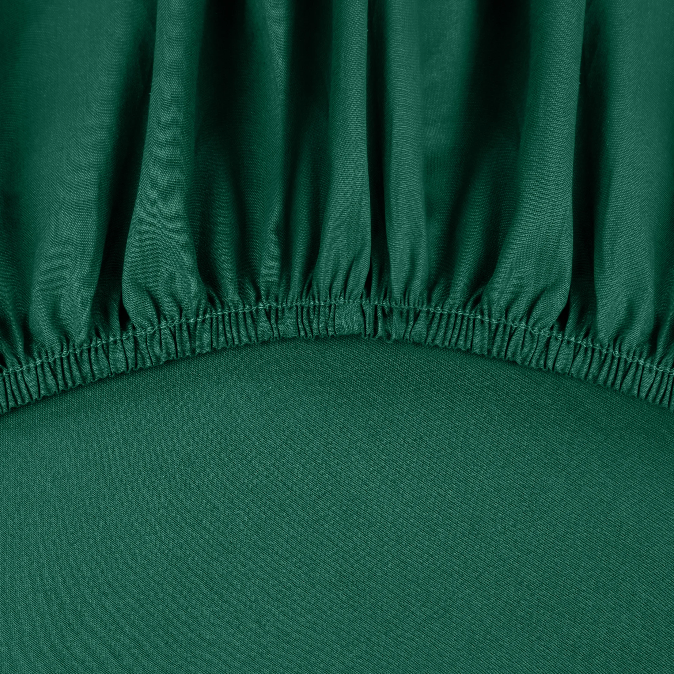 Prześcieradło z gumką 160x200 cm z bawełny kolor butelkowa zieleń 105 g/m2 BASIC