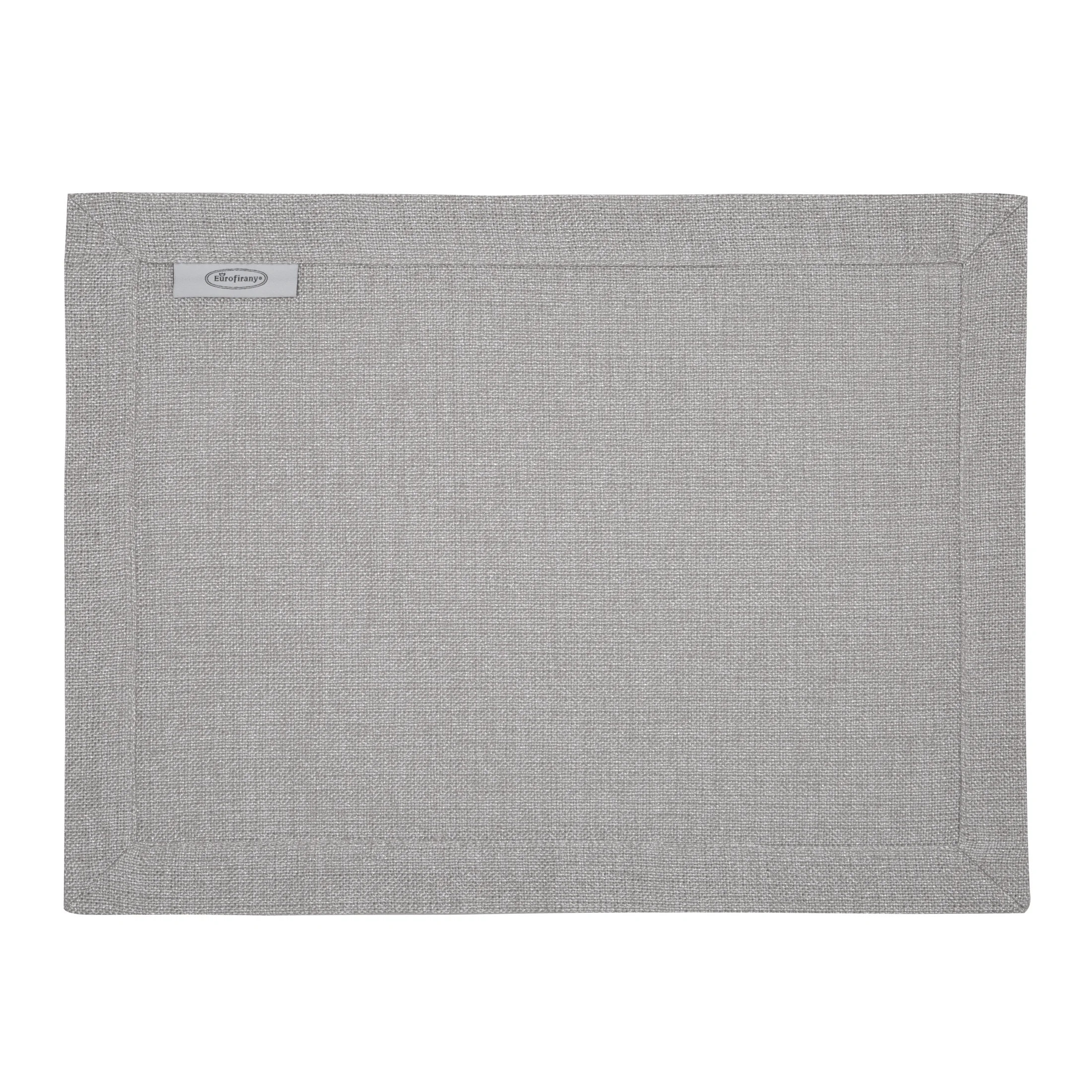 Komplet serwet 4 szt 30x40 cm srebrny STELLA 2 zdobiony listwą