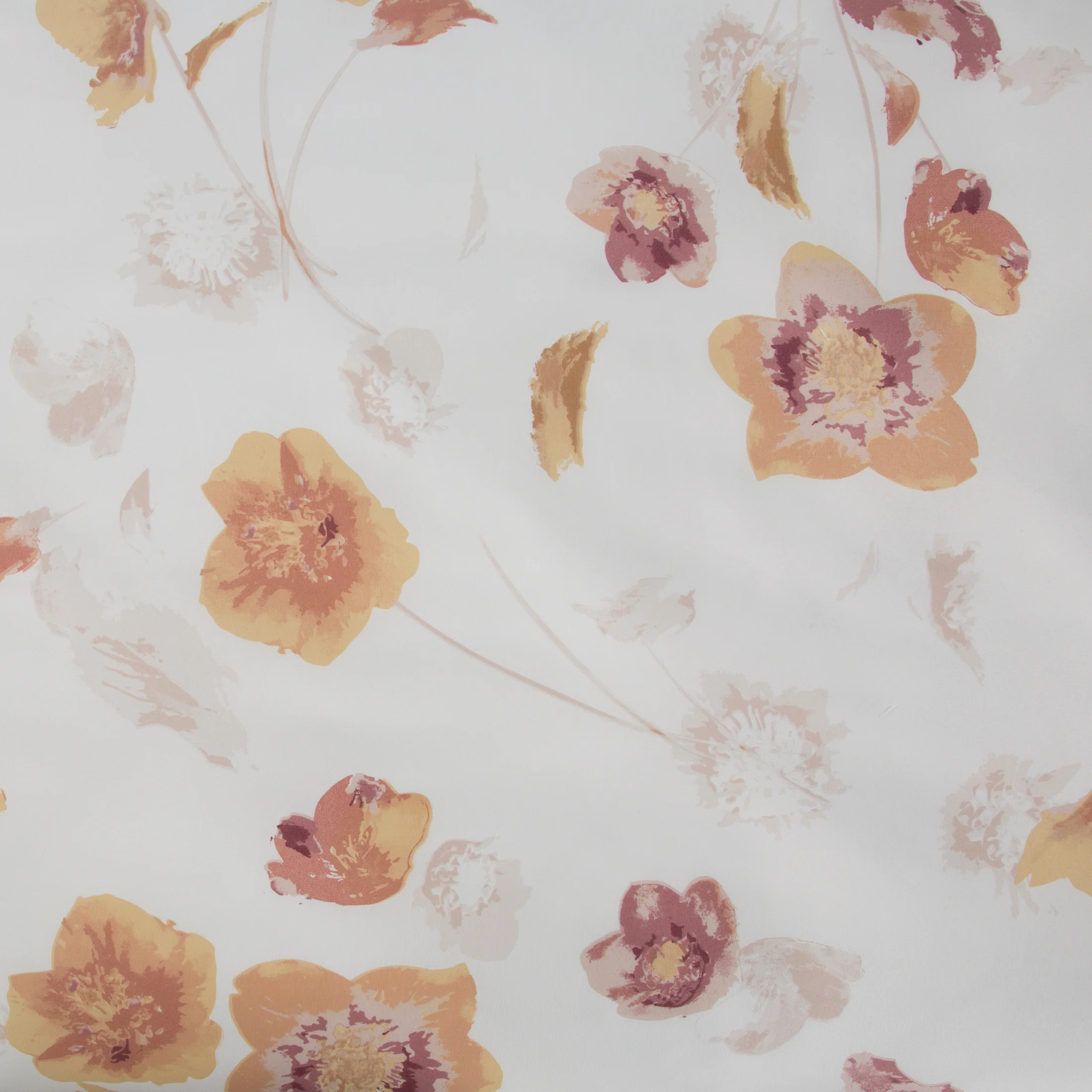 Pościel 140x200 cm komplet 2 częściowy z mikrowłókna kolor biały, brązowy motyw kwiatowym IGA Design 91