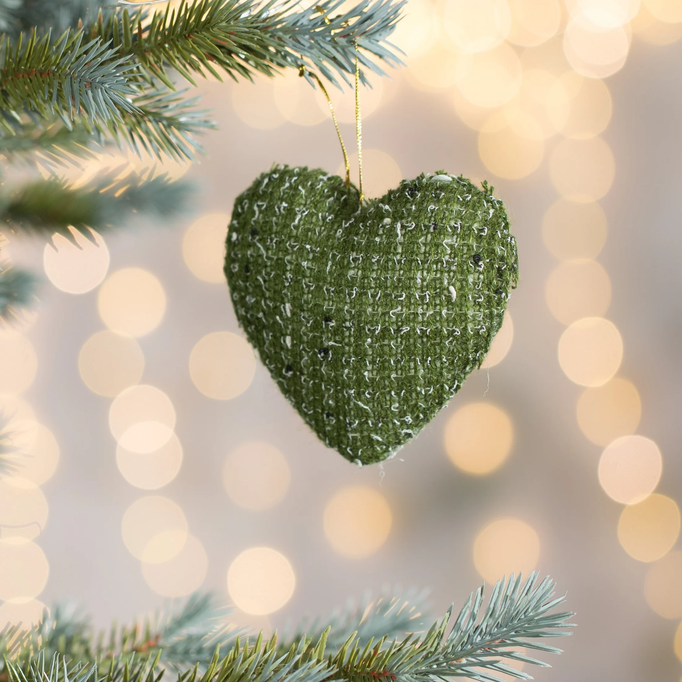 Ozdoba choinkowa IRIN serce z dzianiny w stylu eko | eurofirany