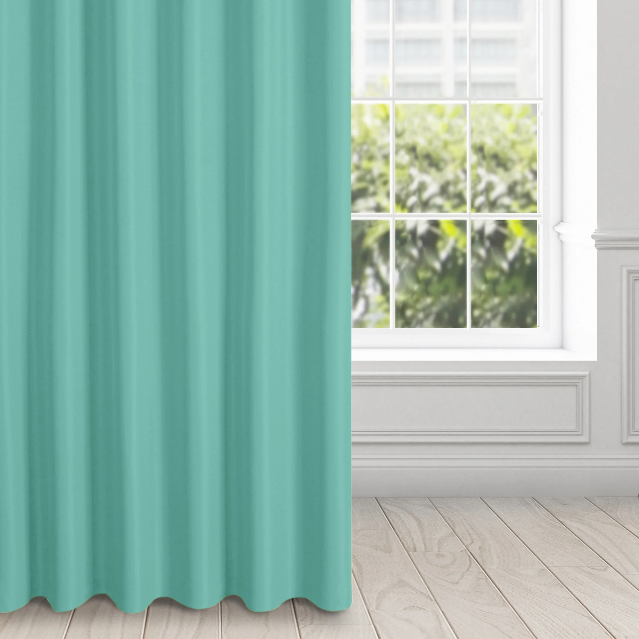 Zasłona miętowa, matowa 140x250 cm taśma - TRIS | 