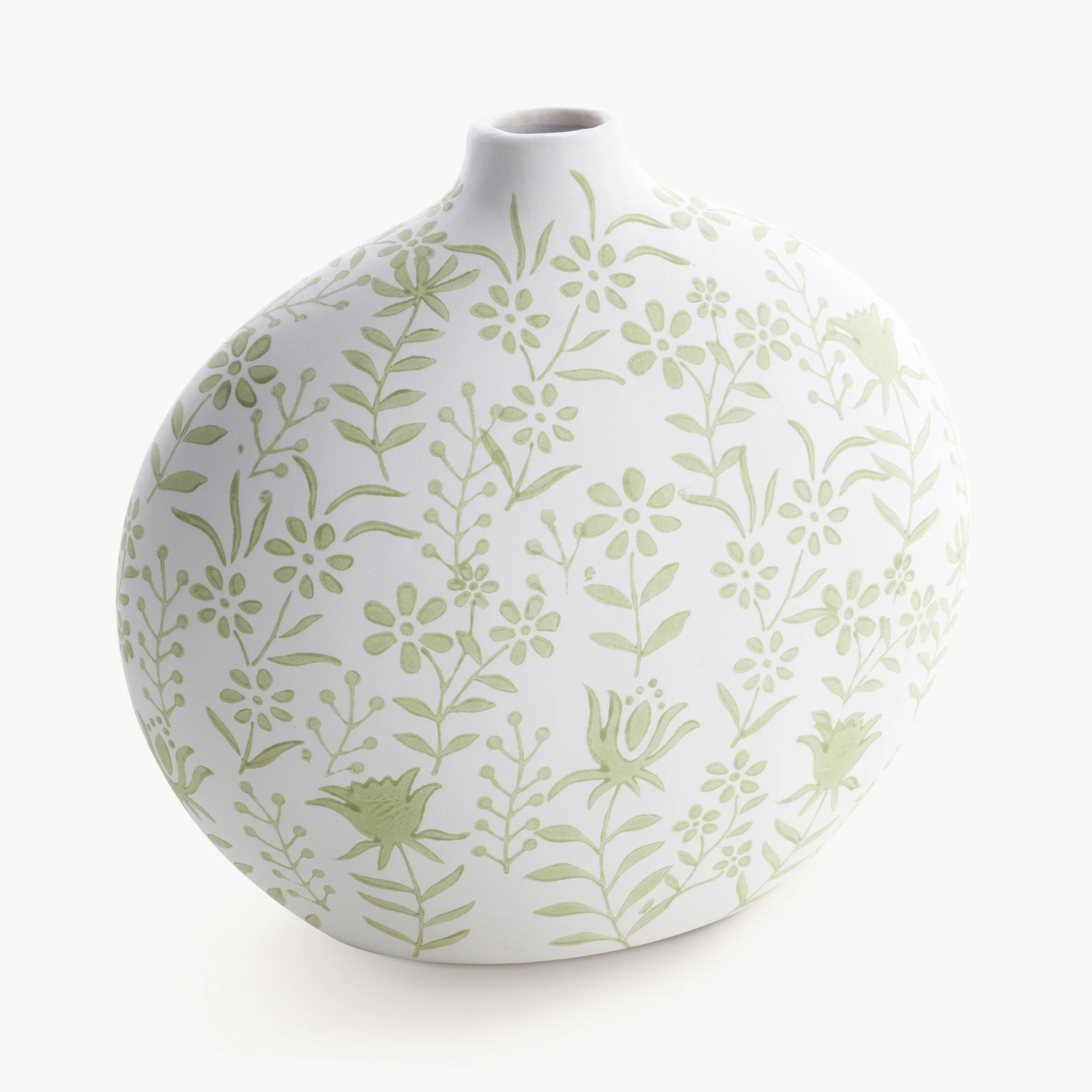 Wazon dekoracyjny matowy w drobne kwiatuszki FLORA - kolekcja FIORE | eurofirany