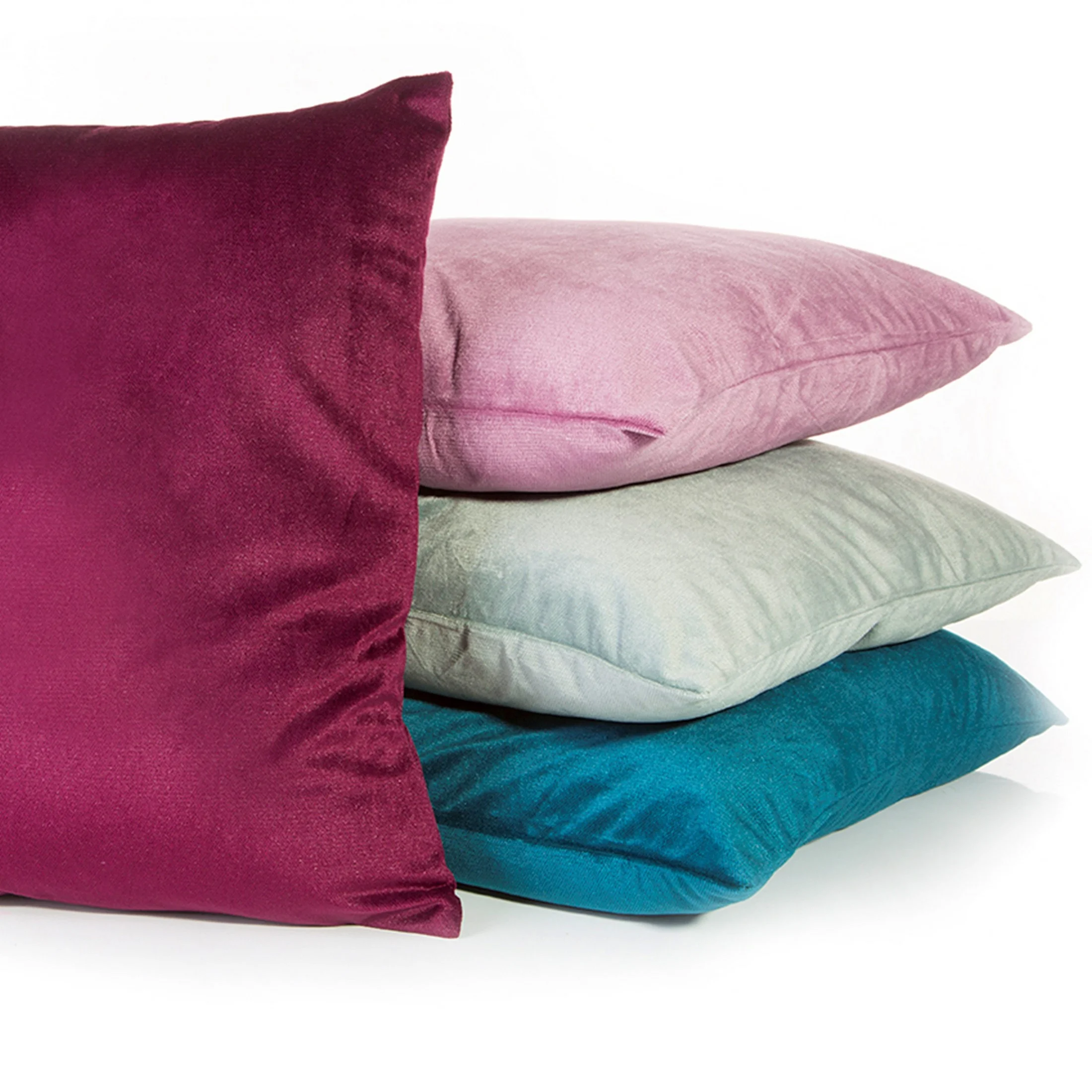 Poszewka na poduszkę 40x40 cm welwetowa jasnobeżowa TYCJAN