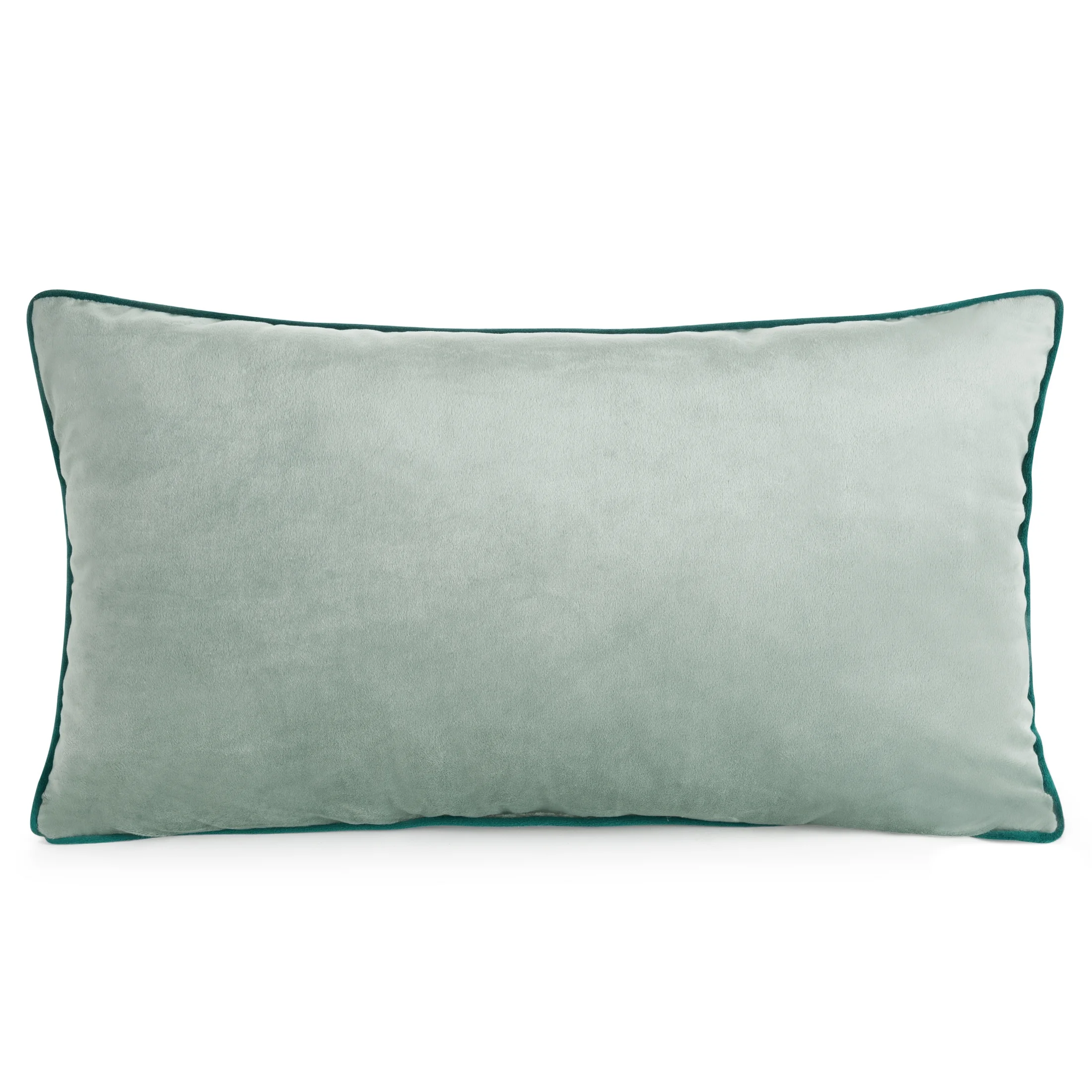 Poduszka 30 x 50 cm welwetowa szałwiowa z kontrastującą lamówką GAJA 3