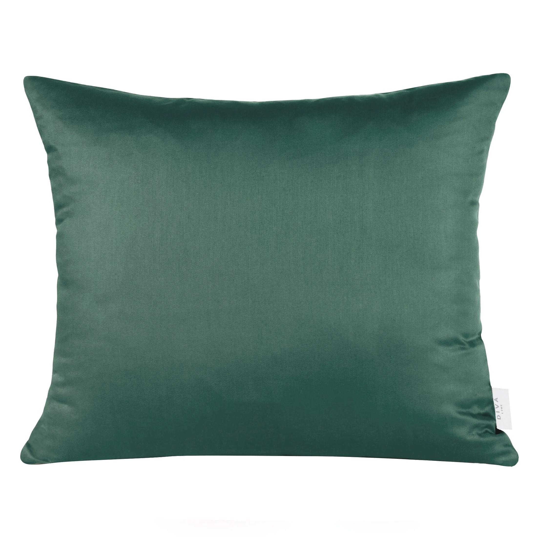 Poszewka na poduszkę 50x70 cm z satyny bawełnianej ciemnozielona DINA | eurofirany