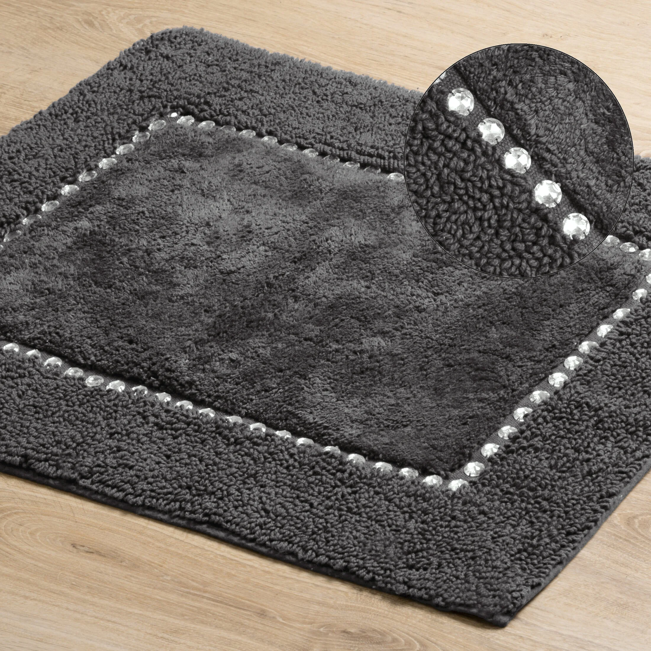 Dywanik bawełniany dywanik zdobiony kryształkami 60x90 cm CHIC