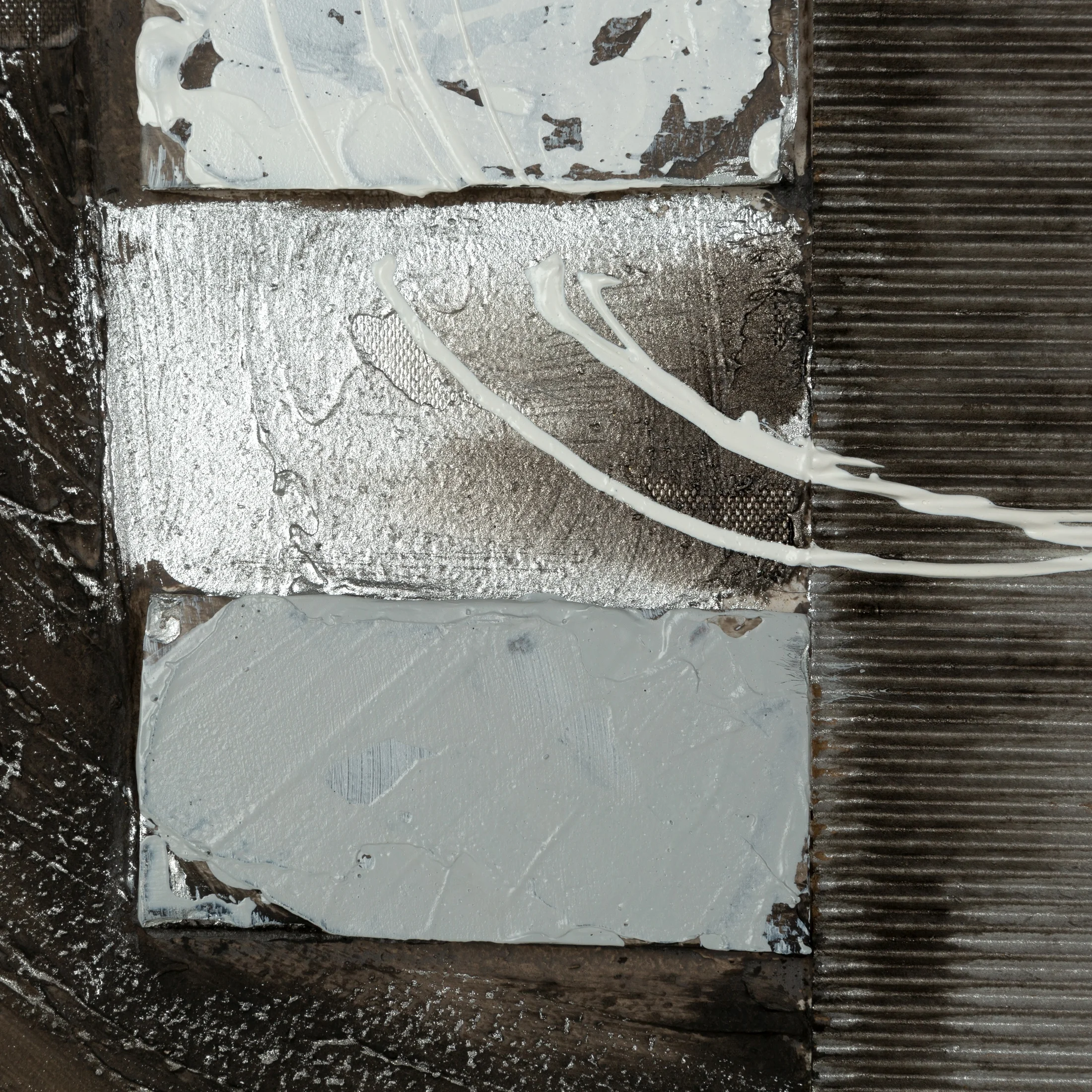 Obraz abstrakcja beżowo, turkusowy ręcznie malowany na płótnie 80x80 cm CIRCLE