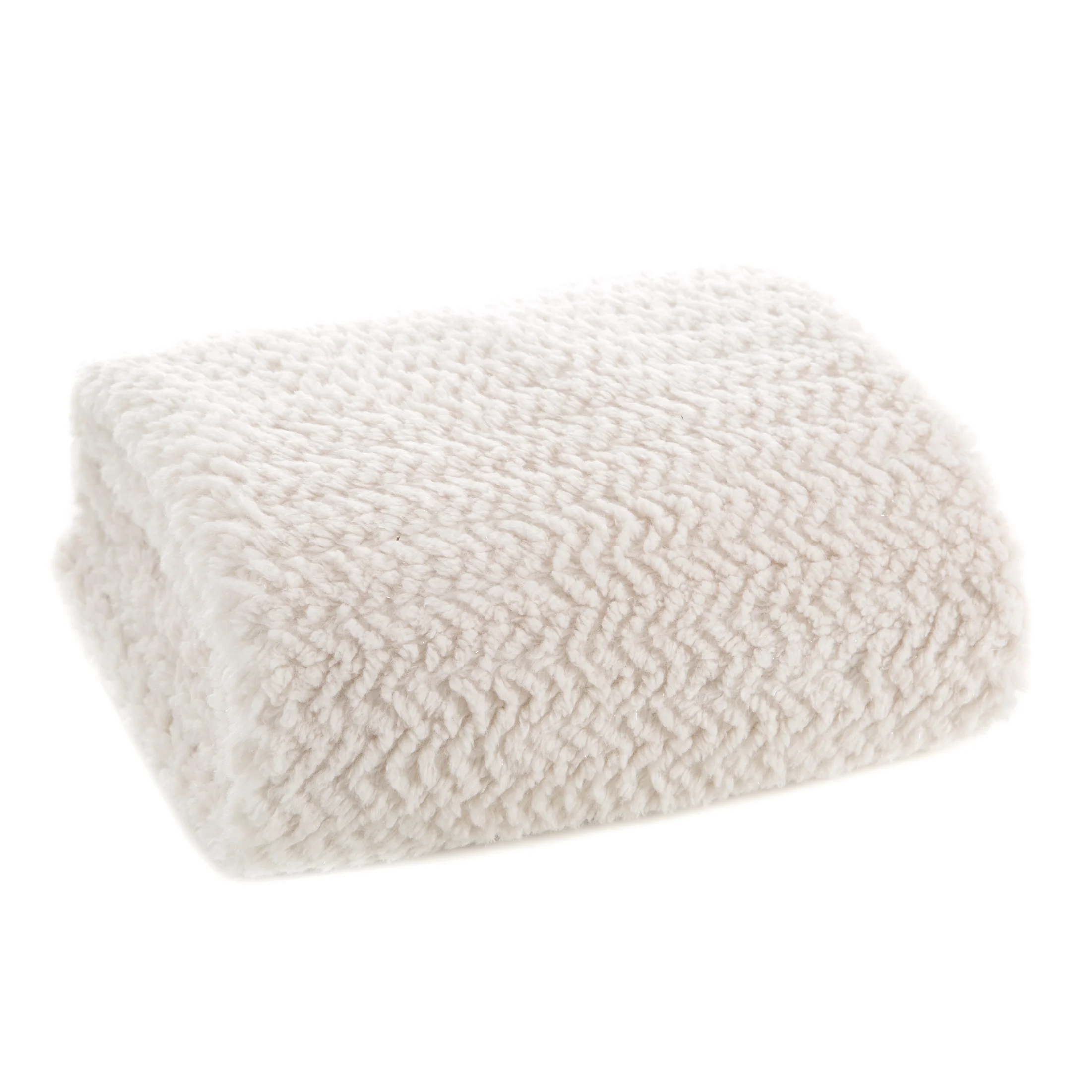 Narzuta-koc kremowy 130x170 cm z przyjemnego futerka LARIS