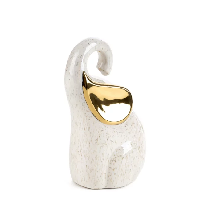 Figurka ceramiczna beżowo-złota słoń 15x11x23 cm ARI