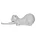 Figurka srebrna kot o drobnym strukturalnym wzorze 26x9x9 cm  ELDO 1