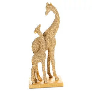 Figurka złota żyrafa  o drobnym strukturalnym wzorze 11x7x27 cm ELDO 2