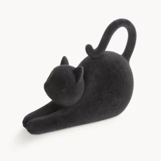 Figurka czarna kot 23x10x17 cm MOLY