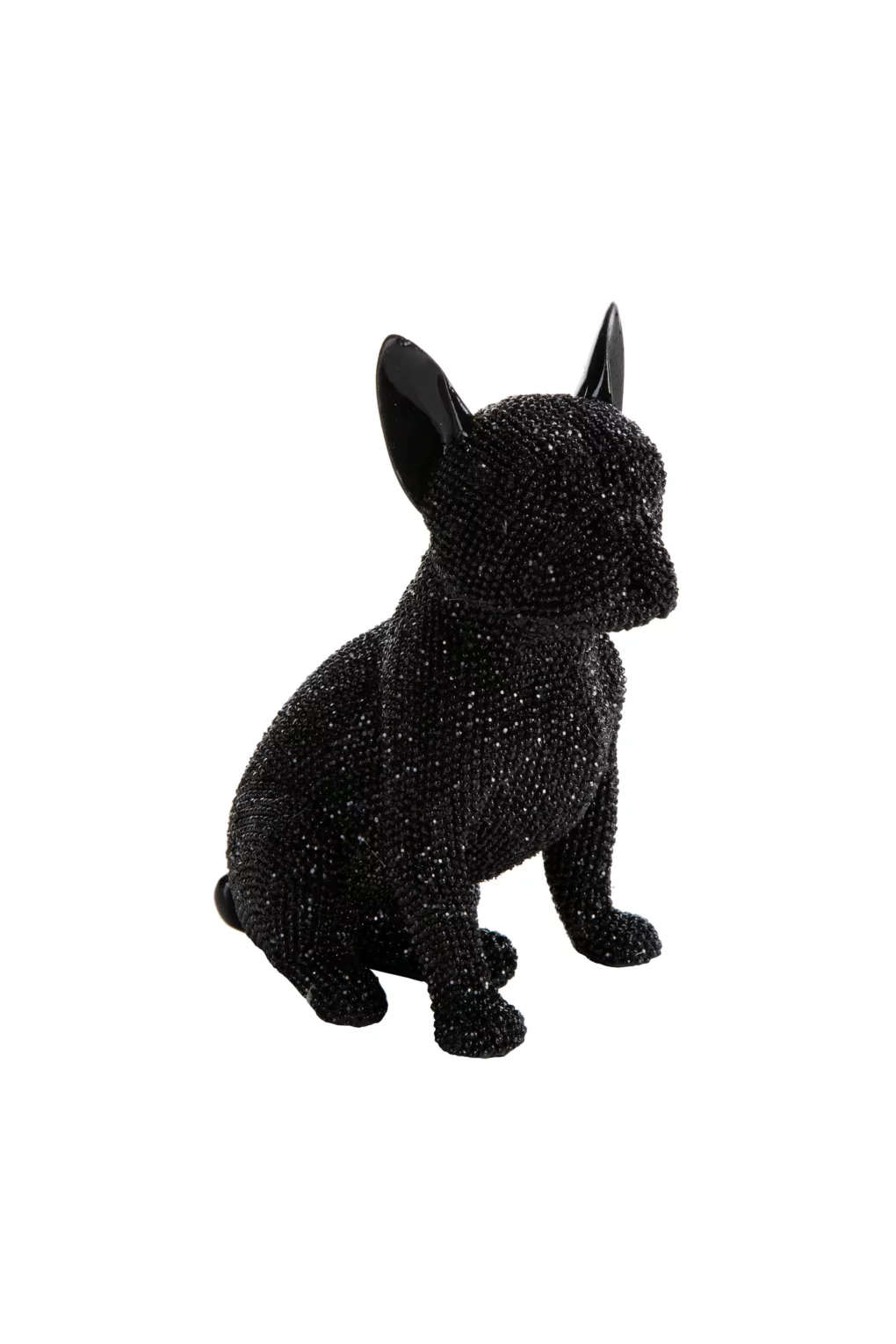 Figurka czarna pies o drobnym strukturalnym wzorze 13x9x17 cm  ELDO