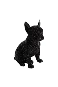 Figurka czarna pies o drobnym strukturalnym wzorze 13x9x17 cm  ELDO
