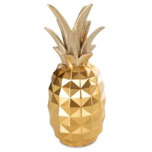 Figurka złota ananas średnica  10x25 cm ESTEL