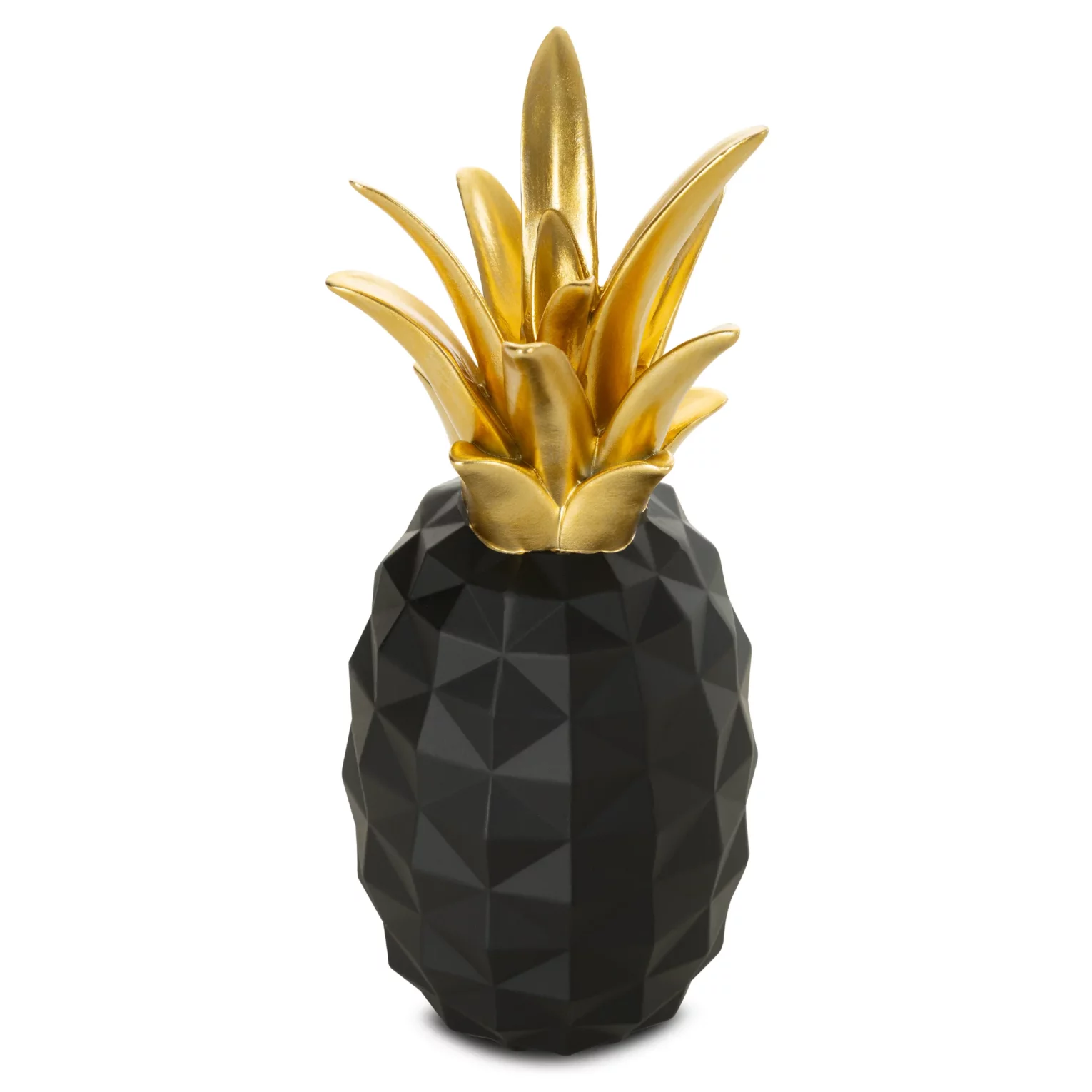 Figurka czarno-złota ananas średnica 10x25 cm  ESTEL
