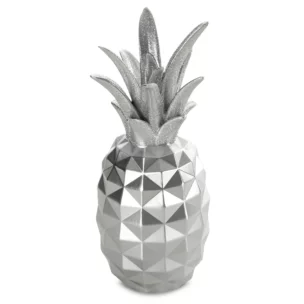 Figurka srebrna ananas średnica średnica 10x25 cm ESTEL