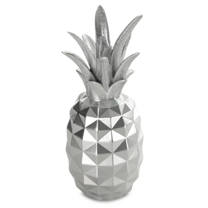 Figurka srebrna ananas średnica średnica 10x25 cm ESTEL
