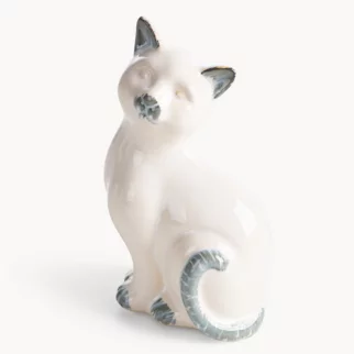 Figurka dekoracyjna kot kremowa 11x9x19 cm AVANI