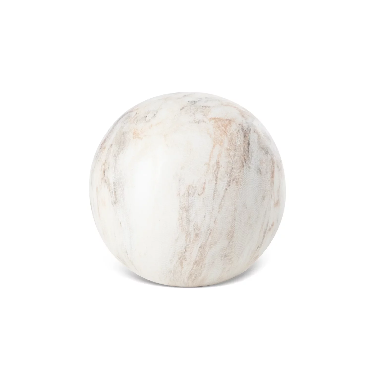Kula ceramiczna biało-beżowa z efektem przecieranego drzewa średnica 9x9 cm  ASLI