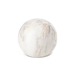 Kula ceramiczna biało-beżowa z efektem przecieranego drzewa średnica 9x9 cm  ASLI
