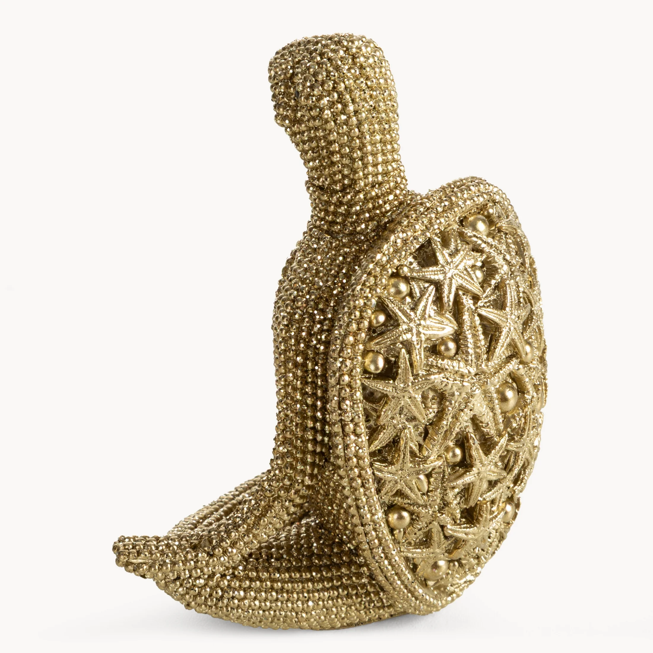 Figurka dekoracyjna szampański żółw o drobnym strukturalnym wzorze 10x6x10 cm ELDO 12