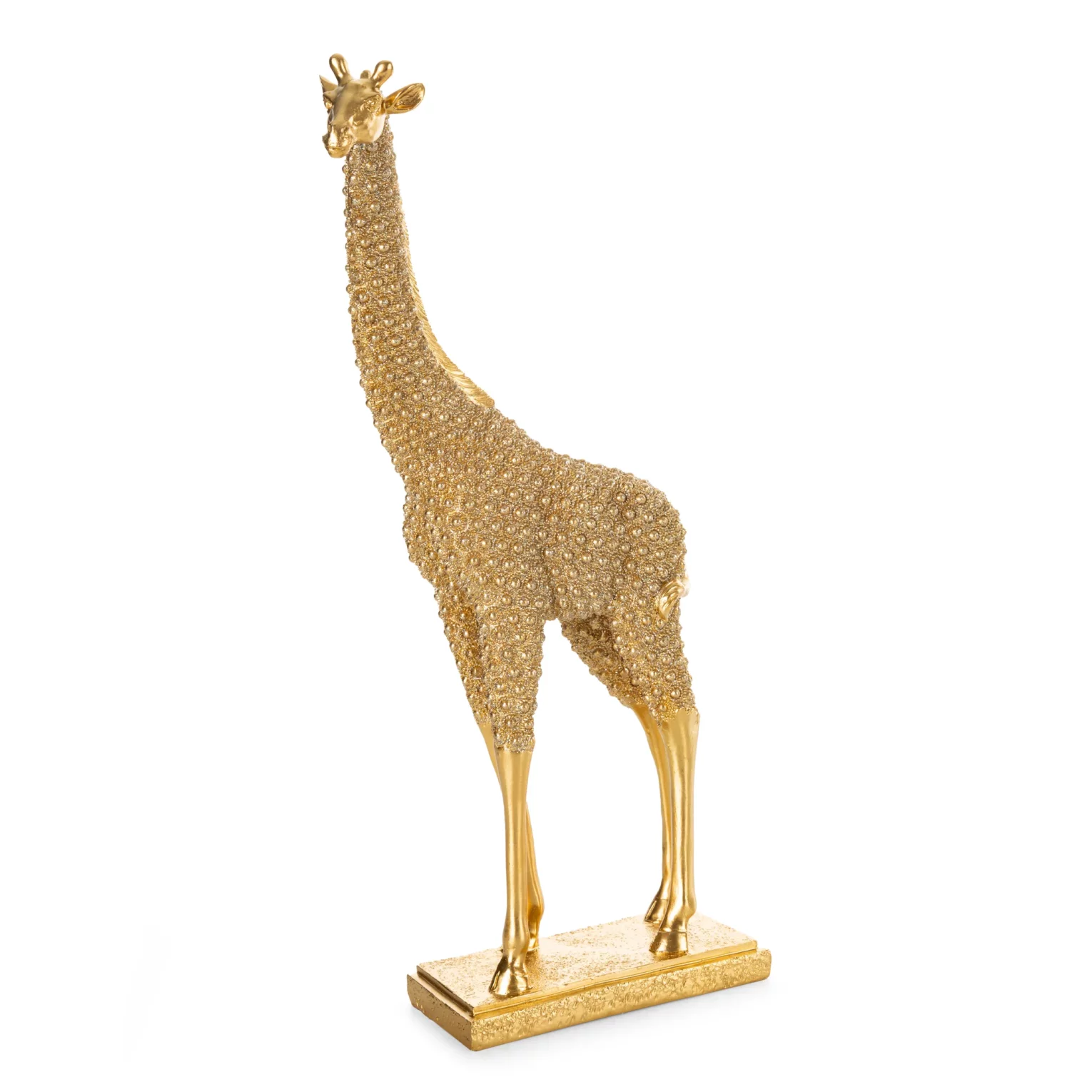 Figurka żyrafa złota z wytłaczanym wzorem 20x9x41 cm SENTI
