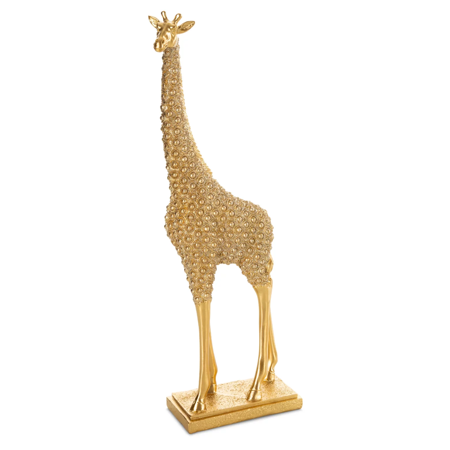 Figurka żyrafa złota z wytłaczanym wzorem 12x6x34 cm SENTI