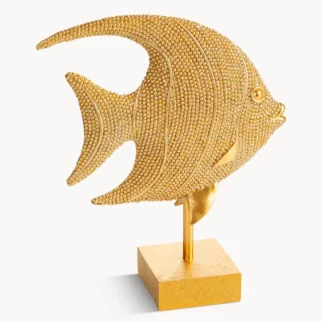 Figurka dekoracyjna złota rybka o drobnym strukturalnym wzorze 20x7x23 cm ELDO 60
