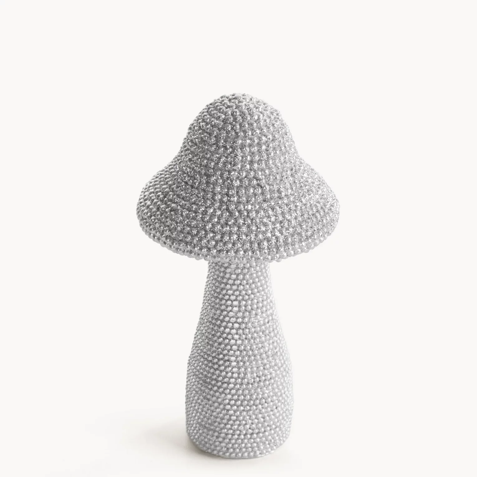 Figurka srebrna grzybek  o drobnym strukturalnym wzorze średnica 8x14 cm  ELDO