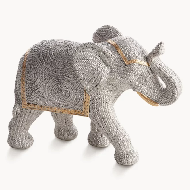 Figurka srebrna słoń 25x9x18 cm VALERI