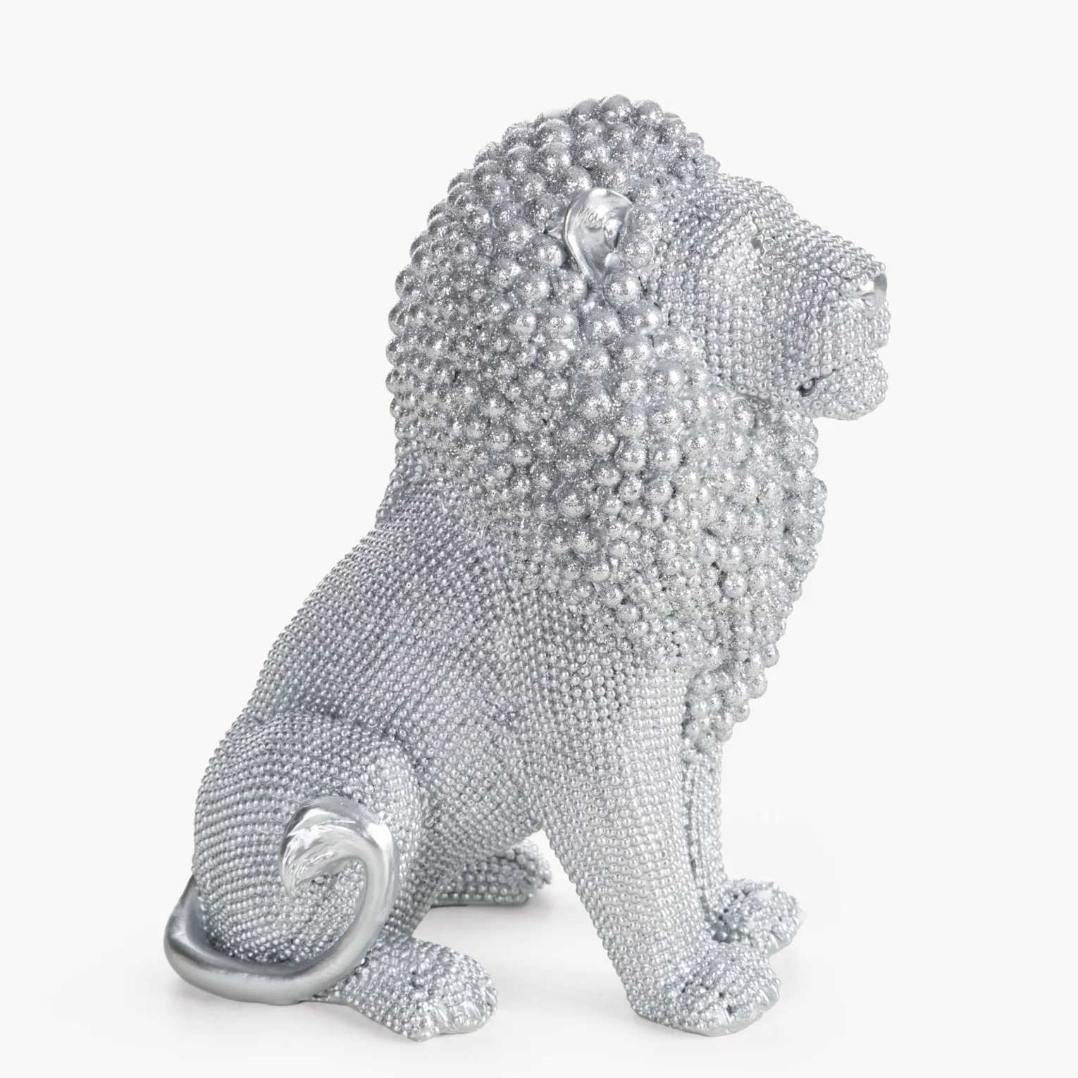 Figurka srebrna w kształcie Lwa o drobnym strukturalnym wzorze 15x9x18 cm ELDO 1