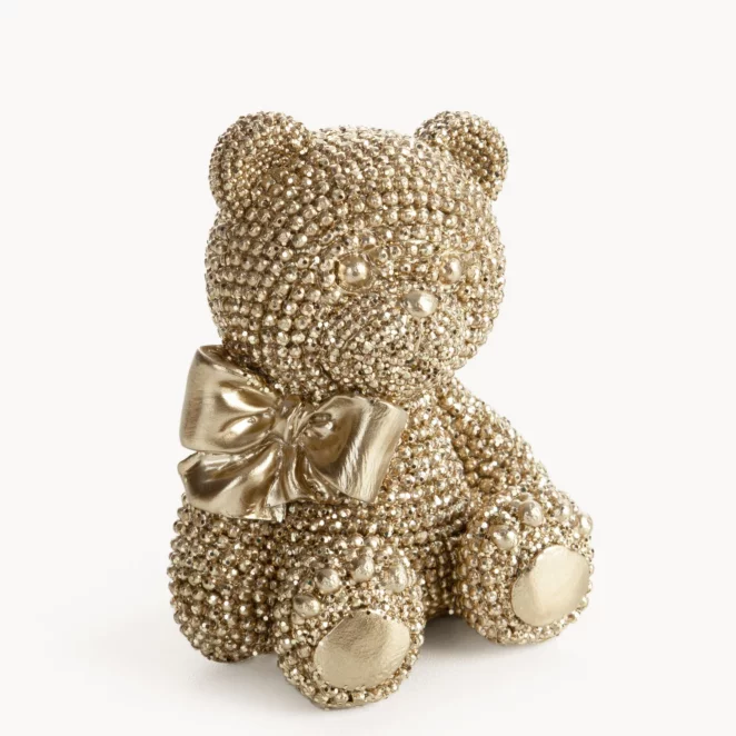 Figurka szampańska miś o drobnym strukturalnym wzorze 6x5x8 cm ELDO 4