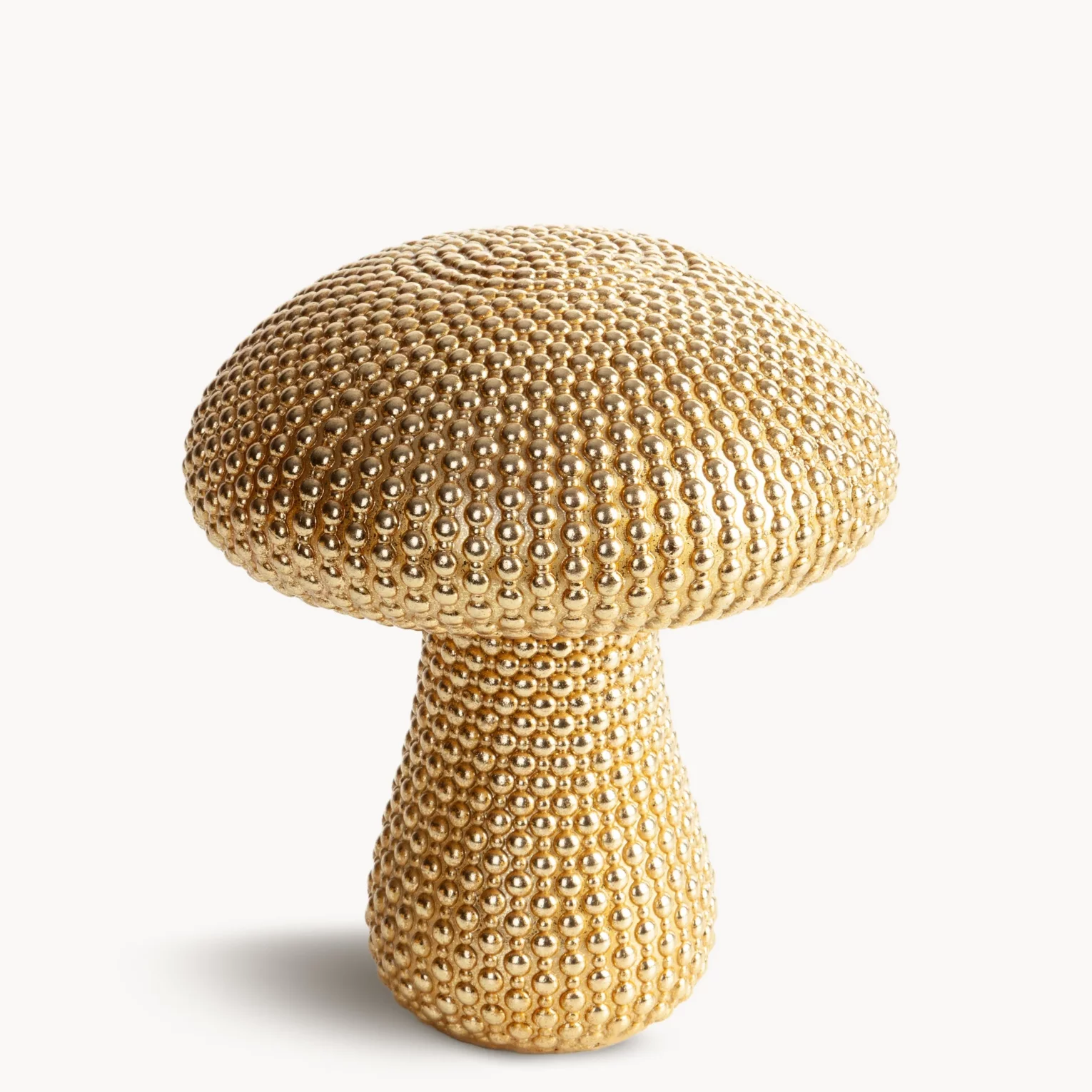 Figurka złota grzybek pokryta złotymi kuleczkami średnica 14x16 cm  DEAN