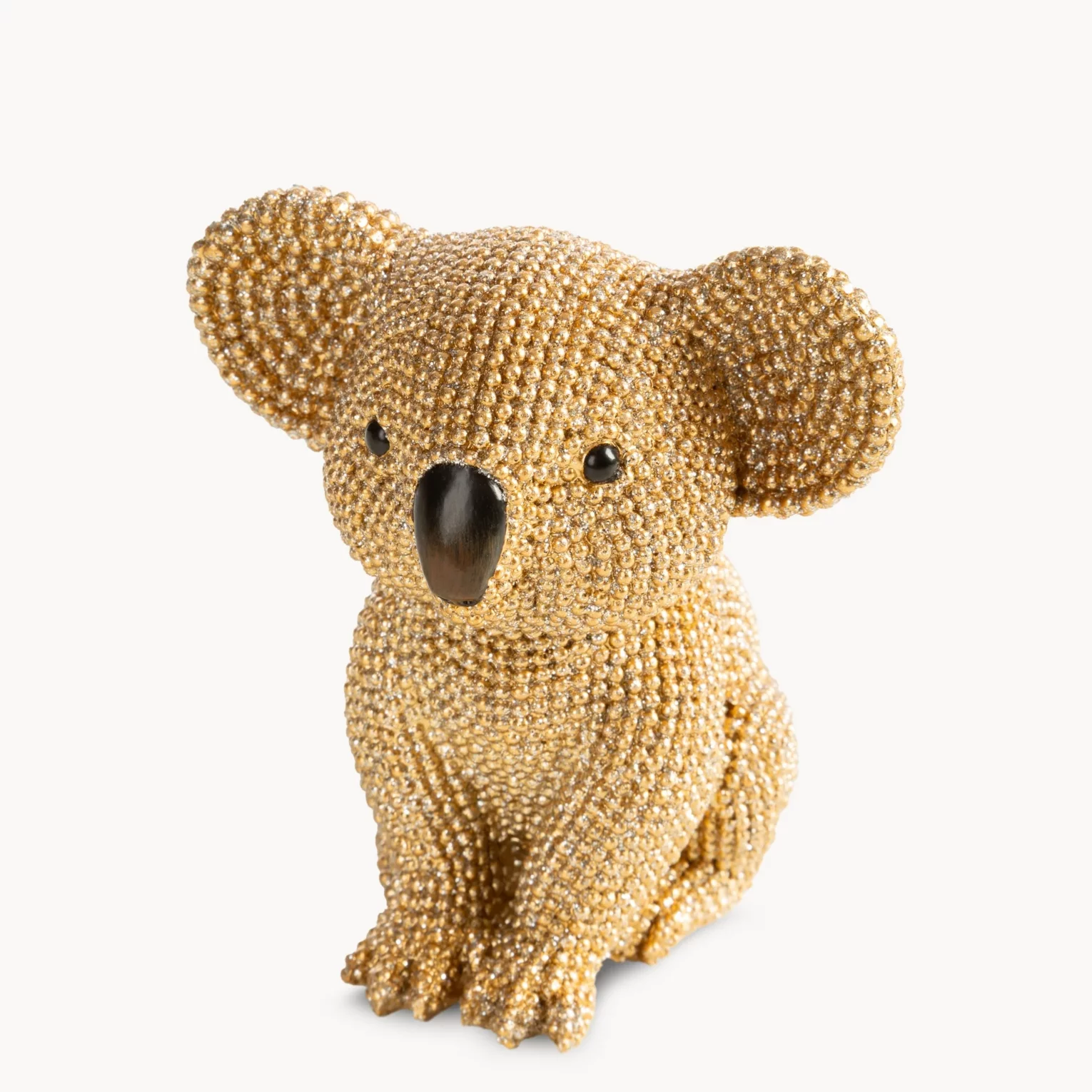 Figurka złota Koala o drobnym strukturalnym wzorze 8x8x10 cm ELDO 2