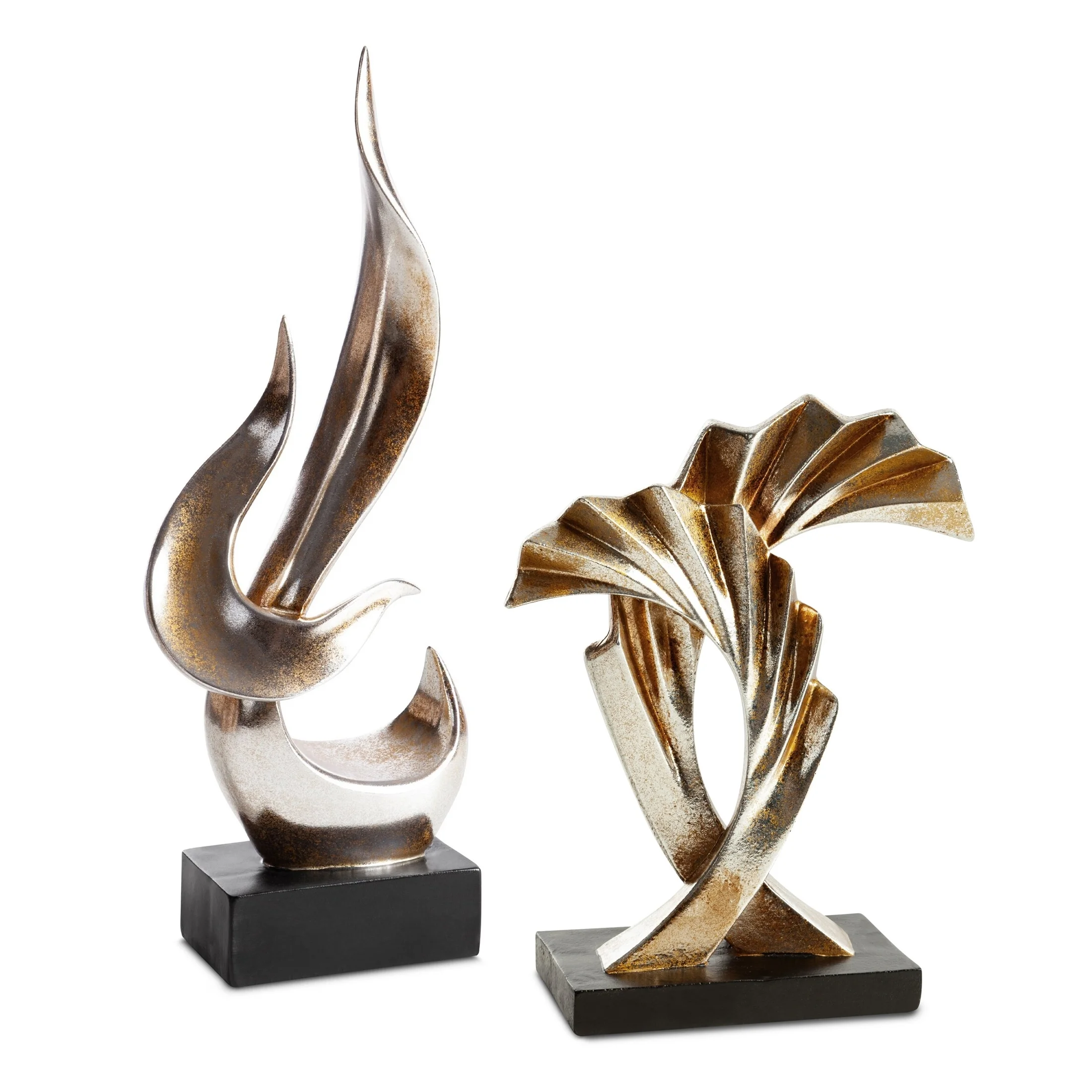 Figurka złoto-czarna półmatowa 14x8x37 cm ZOE