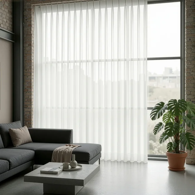 DOBRA CENA! Firana kremowa 145x263 cm z woalu flex 1:2