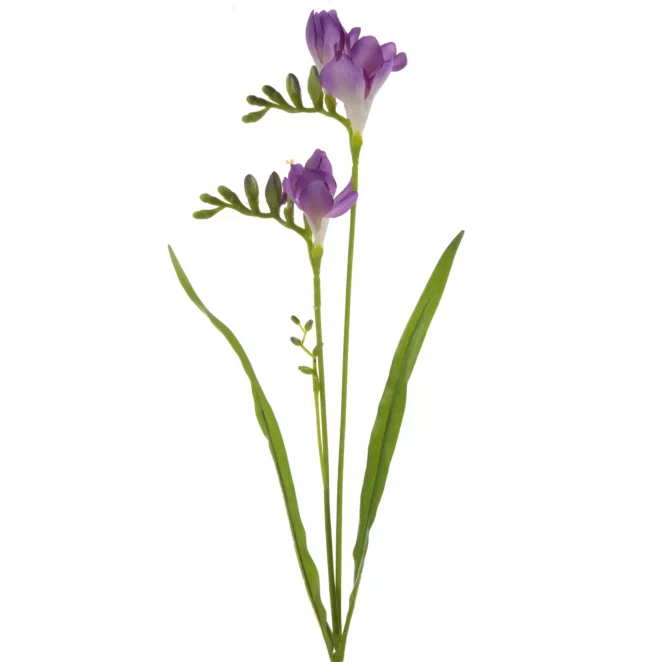 Kwiat sztuczny frezji fioletowo, zielony 60 cm