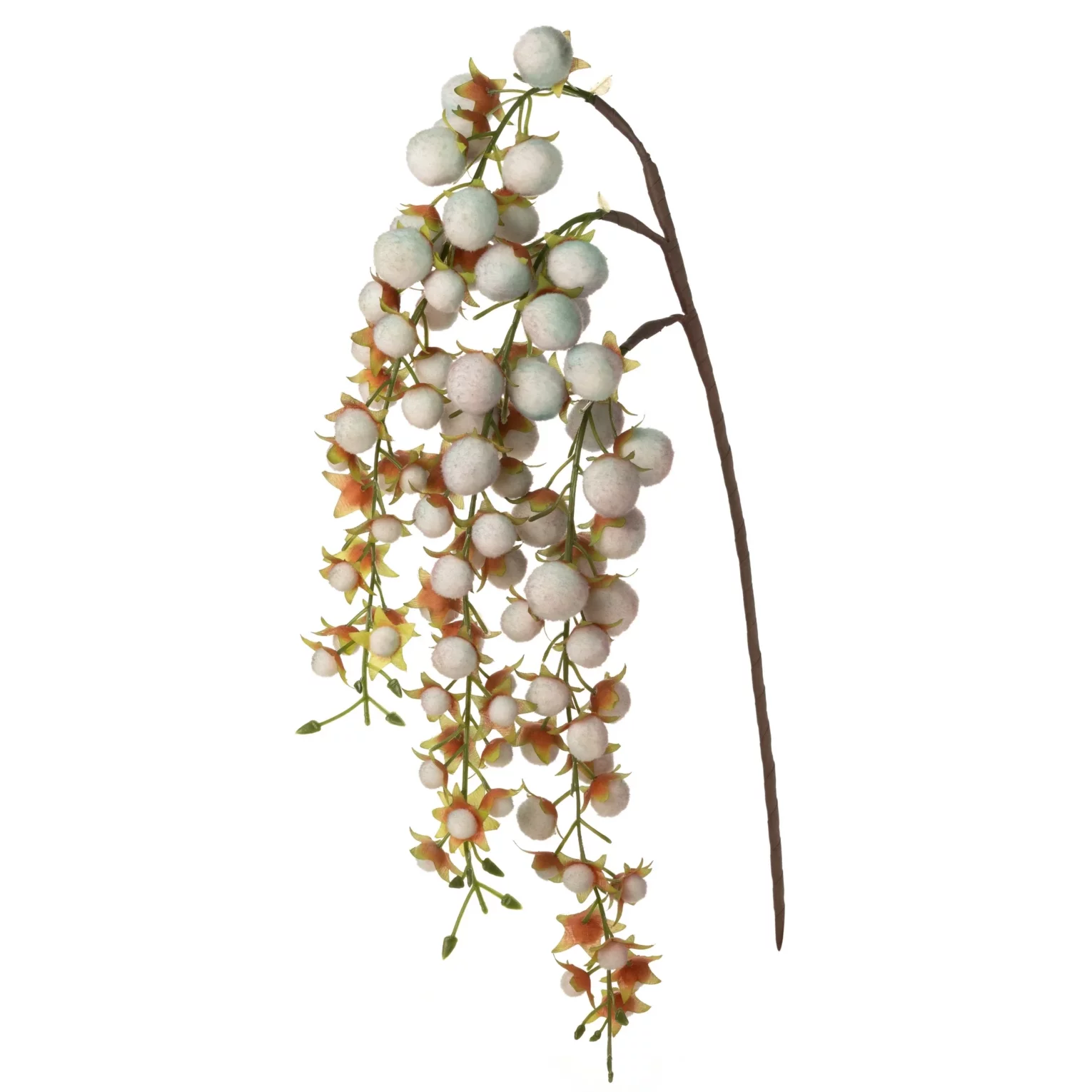Gałązka sztuczna jasnoniebieska z pąkami 78 cm