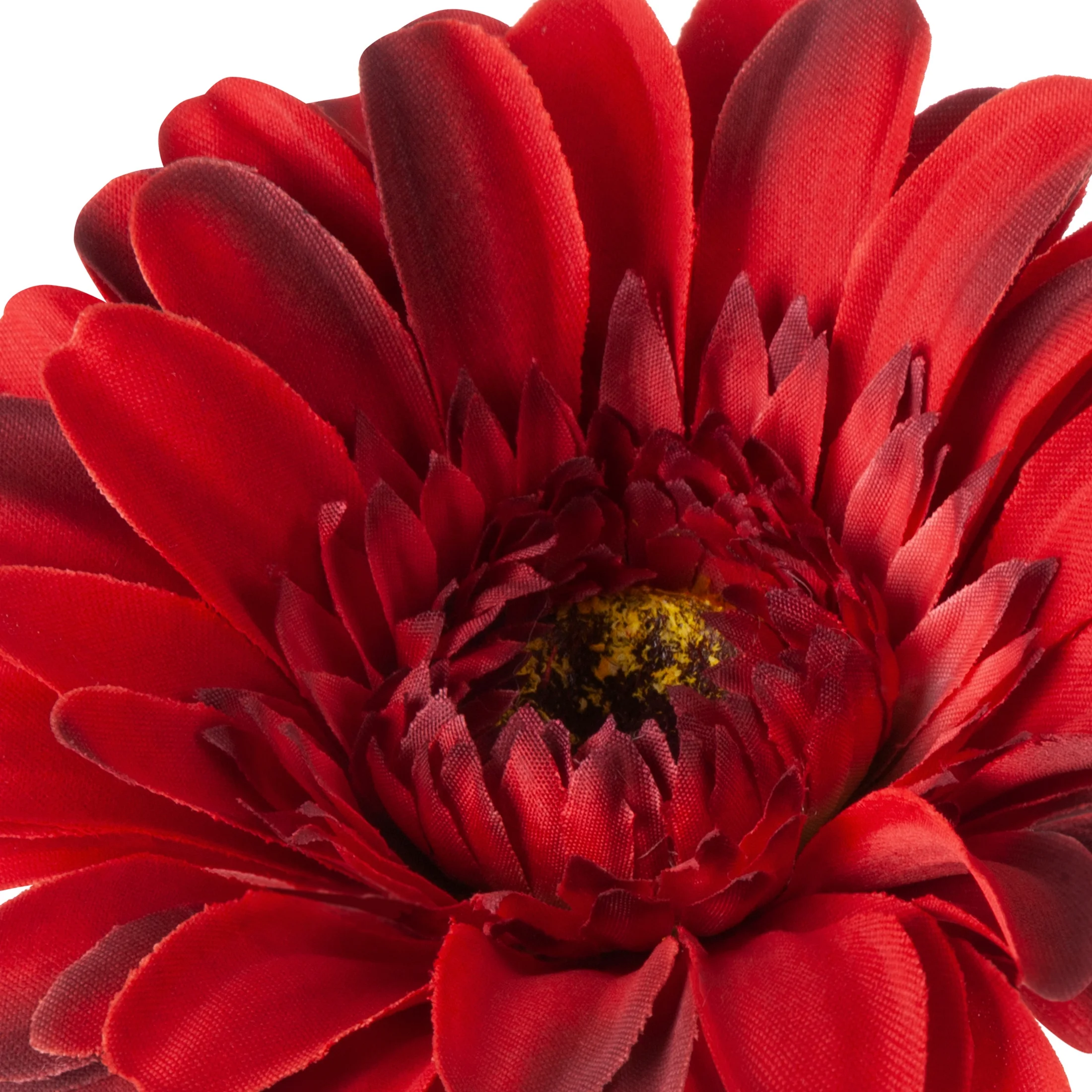 GERBERA sztuczny kwiat dekoracyjny o płatkach z jedwabistej tkaniny